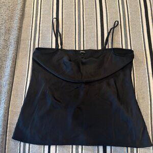 Express Women Black Satin Camisole - Size Large